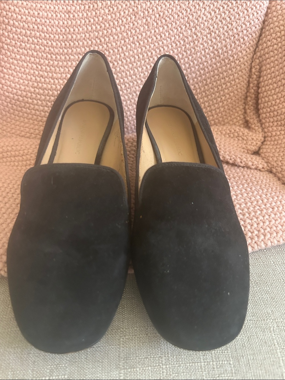Banana Republic Black Suede Women’s Slip-On Loafers
